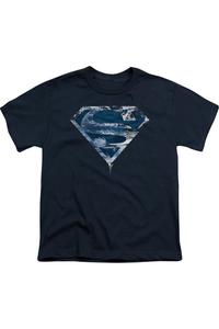 Футболка с коротким рукавом "Супермен: Водный щит" для детей Gildan, темно-синий