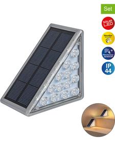 Näve Комплект из 2 солнечных лестничных светильников "Scala" серого цвета - (Ш)5,2 x (В)11 x (Г)6,2 см