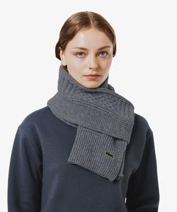 Вязаный шарф из смешанной шерсти с узором «Аран»