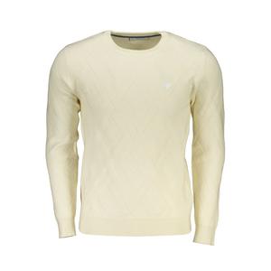 Шикарный контрастный мужской свитер с круглым вырезом Guess Shoes, белый