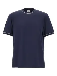 Футболка с контрастной отделкой Eleventy, синий