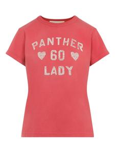 Футболка с изображением пантеры Valentino Garavani, красный