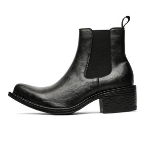 Chi Wolf Челси ботинки мужские черные с подкладкой из черного флиса, цвет Black Fleece-Lined