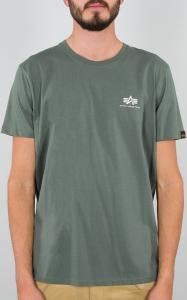 Футболка Alpha Industries Basic T Small Logo T-Shirt, зеленый
