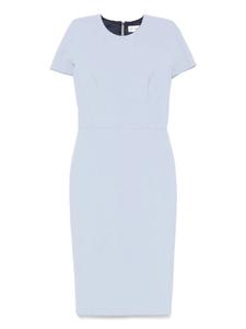 Платье миди с круглым вырезом Victoria Beckham, синий