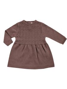 Jacky Темно-розовое вязаное платье