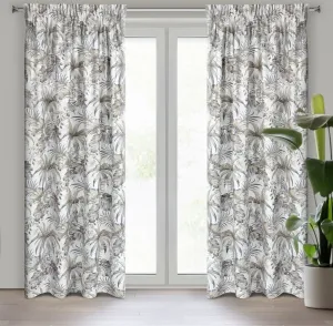 Штора RODOS, белая/серебряная, 140x270 см, присборенная лента, карман на штанге. Eurofirany