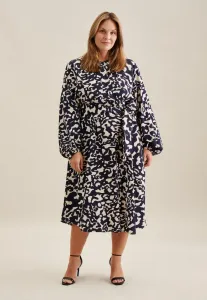 Летнее платье seidensticker "Black Rose", воротник с длинными рукавами и изображением животного, синий