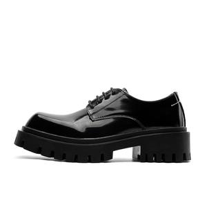 Ritai Мужские повседневные туфли мужские низкие черные из черной лаковой кожи, цвет Black Patent Leather