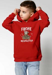 Худи MoonWorks WEIHNACHTSMOTIVE LUSTIGE GESCHENKE OUTFIT, Faultier Rot/Red