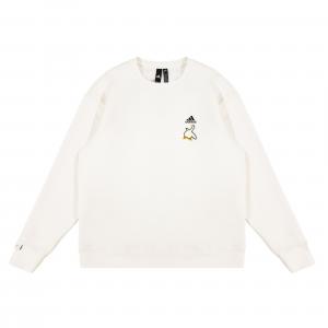 Adidas Толстовки LABEL, унисекс, белые, с круглым вырезом, средней толщины, стандартного размера