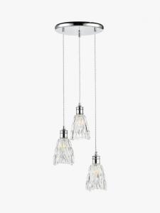 Потолочный светильник Marlow 3 с хрустальными подвесками John Lewis, Chrome