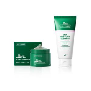 Набор для ухода за кожей clear and clean с очищающим средством против акне 300 мл + глиняная маска 120 мл + 6 тканевых масок VT