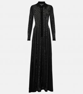 Трикотажное платье-поло Tom Ford, черный