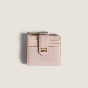 Маленький кожаный кошелек MIU MIU, розовый