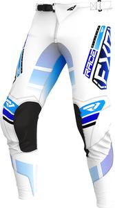 Мотоциклетные штаны FXR podium 2025, White/Black/Blue
