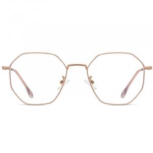 BOELEO Оправы для очков из сплава неправильной формы унисекс, Rose Gold