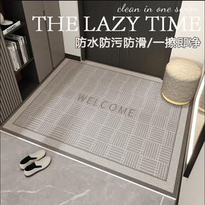 Budis Ковер 100х140 см для прихожей/ванной из PVC Leather, водостойкий, нескользящий, Chuanliu-Khaki