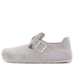 Кроссовки london suede leather narrow fit 'antique white' Birkenstock, белый