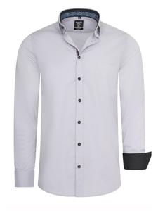 Повседневная/деловая рубашка контрастного дизайна серого цвета Rusty Neal