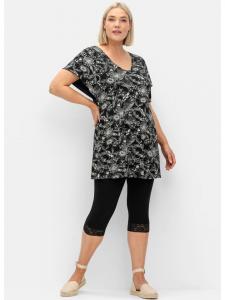 Тканевые шорты sheego, черно-белый