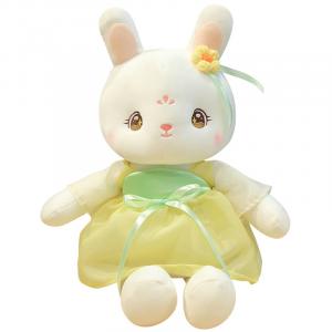 Ханфу кролик маленький кролик свадебное платье юбка принцесса кроличья кукла плюшевая кукла высота 23см/35см Mocha duck, желтый