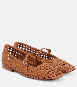 Парижские балетки из плетеной кожи Souliers Martinez, Brown