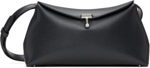 Серый кожаный клатч T-Lock TOTEME