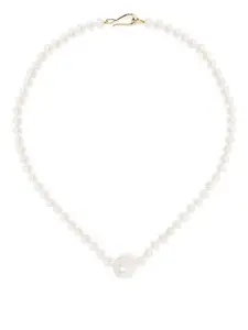 Колье Sea of Beauty из желтого золота с жемчугом Mizuki, белый