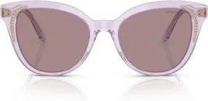 Женские солнцезащитные очки Swarovski Sk6031 Butterfly, Transparent Lilac/Violet