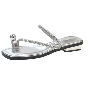 CZRSK Серебряные женские противоскользящие антибактериальные шлепанцы, цвет Silver