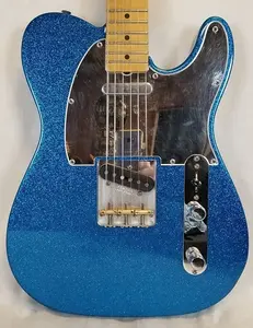 Электрогитара Fender J Mascis Telecaster, гриф из клена, цвет Bottle Rocket Blue Flake, с премиальным чехлом для гитары