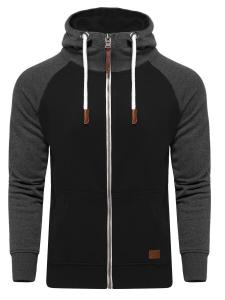 Толстовка с капюшоном на молнии behype Zip-Up Hoodie HENRAY, черный
