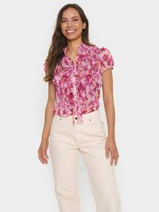 Lilja блузка с цветочным принтом в стиле креп Saint Tropez, Pink/Multi