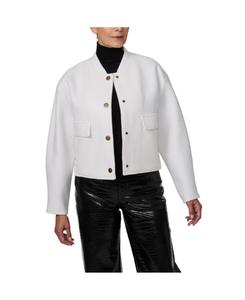 Женская куртка-бомбер с ребристой спинкой Bernardo, Bright white