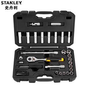 Набор из 53 предметов Stanley, набор головок серии 12,5 мм, большая головка с храповым механизмом, инструмент для ремонта автомобилей STMT45506-23