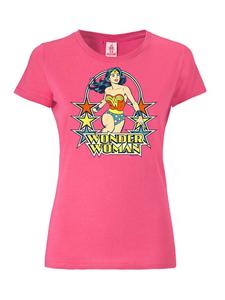 Logoshirt Футболки с принтом Чудо-женщины из комиксов DC в розовом цвете