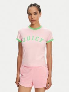 Облегающая футболка Collegiate Ringer JCWCT125320 Juicy Couture, розовый