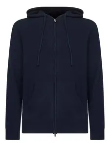 Шерстяная худи на молнии Mc2 Saint Barth, синий