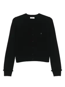 Кардиган с оборками Sandro, черный