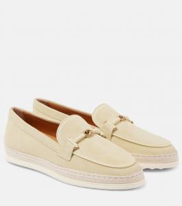 Замшевые туфли для вождения T Ring Tod's, Pastel Yellow