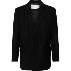 Feng Chen Wang Шерстяной пиджак с сетчатыми вставками, Black