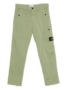 Панельные брюки с нашивкой-логотипом Stone Island, зеленый