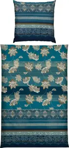 Постельное белье , синее, 1x 155x220 см + 1x 80x80 см Erwin Müller