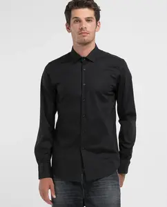Мужская рубашка с длинным рукавом Replay, черный