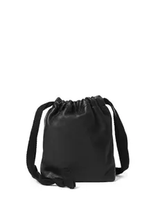 Маленькая кросс-боди сумка Gael из зернистой кожи Ann Demeulemeester, черный