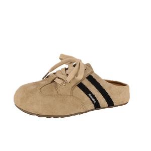 SUPEREDGE Тихие устойчивые к истиранию закрытые тапочки женские хаки, цвет Khaki