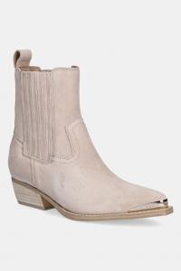 Замшевые ковбойские сапоги LANNA0 Guess, бежевый