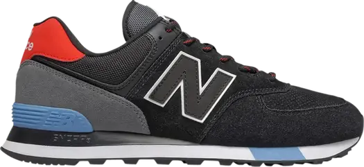 Кроссовки New Balance 574, черный/серый/красный