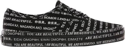 Кроссовки Vans Authentic We Are Beautiful - Black, черный